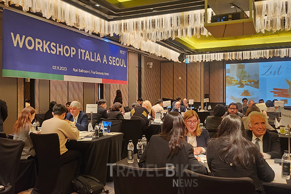 이탈리아 관광청은 지난 2일 서울 포시즌스 호텔에서 이탈리아 관광청 워크숍 ‘Workshop Italia 2023 a Seoul’을 개최했다. 사진/김효설 기자