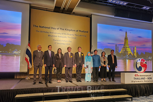 푸미폰 아둔야뎃 국왕의 탄생일을 기념하는 ‘The National Day of Thailand 2023’ 행사에 참석한 내외빈. 사진/김효설 기자