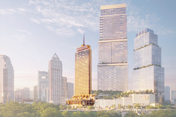 방콕 스카이라인을 화려하게 장식했던 두짓 타니 방콕이 디럭스 룸과 우아한 스위트룸 등 총 39층, 257객실로 오는 9월 재개장한다. 사진/두짓 타니 방콕