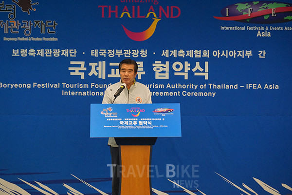 김동일 보령시장은 “세계적인 축제로 성장한 송끄란축제와의 협약으로 머드 축제가 세계화로 한 걸음 더 나아갈 수 있는 계기가 됐다”며 “다각적인 교류를 통해 머드 축제를 세계인이 즐기는 축제로 발전시켜 나가겠다”고 밝혔다. 사진/ 김효설 기자