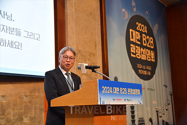 교통부 관광서 저우팅장 부서장의 주도 아래 지룽시정부, 이란현정부, 난터우현정부, 가오슝시정부, 아리산국가풍경구 등의 기관과 여행사, 항공사, 호텔, 관광 관련 업계 종사자들이 대만 관광 설명회를 개최했다. 사진은 교통부 관광서 저우팅장 부서장. 사진/대만관광청