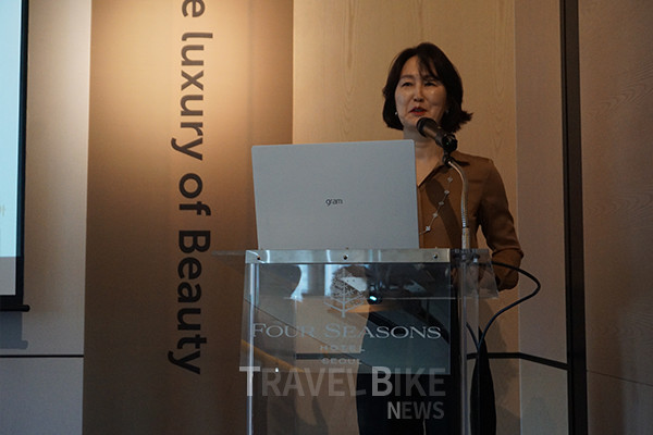 이탈리아 관광청 김보영 대표는 “워크샵 슬로건으로 내건 “LUXURY OF BEAUTY, ITALY”에 대해서 이탈리아 관광의 다양한 관광 제안을 일상과 다른 여행을 꿈꾸는 한국 여행객들에게 제공한다는 의미"라고 밝혔다. 사진/김효설 기자