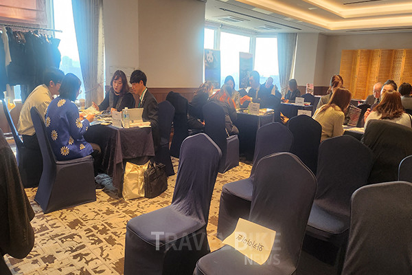 관광 세미나에 이어서 와카야마현에서 참가한 여행업계 대표단과 일본 판매여행사, 랜드사, 항공사, OTA 등 국내 여행업계 관계자와의 일 대일 상담이 진행됐다. 사진/김효설 기자