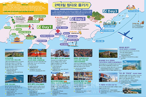 자녀가 동반하지 않는 가족여행이라면 옛 거리부터 현대적인 명소가지 칭다오의 핫플레이스를 원 없이 즐길 수 있는 ‘2박 3일 칭다오 즐기기 코스’를 추천한다. 사진/칭다오 문화관광국