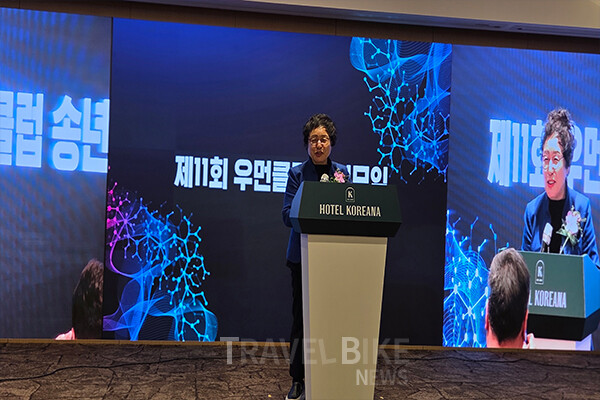 조태숙 서울시관광협회 회장 “여성 리더들의 창의성과 감수성이 글로벌 관광 경쟁력 강화에 큰 힘이 되고 있다.”라고 밝혔다. 사진/김효설 기자