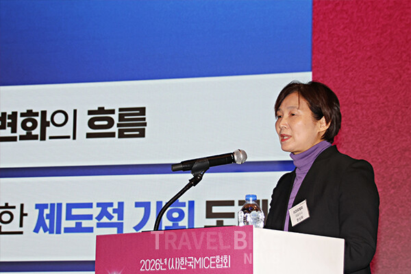 기호 1번 한신자 후보는“마이스 산업은 확장과 융합의 새로운 생태계로 진입했다”라며 “전국 컨벤션센터 확충과 산업 특수분류 고시 등은 마이스 산업이 정책 중심으로 이동할 수 있는 결정적 전환점”이라고 강조했다. 사진/김효설 기자