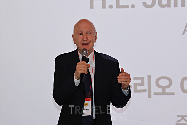 훌리오 에라이스 에스빠냐 주한 스페인 대사는 “한-스페인 양국 간 관광 및 문화 교류는 지속적으로 확대되고 있다”며 “한국은 스페인 관광에 있어 매우 중요한 전략 시장”이라고 강조했다. 사진/김효설 기
