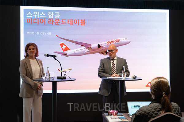 한국은 아시아 최초 A350 도입 시장이자 프리미엄 서비스 확장의 핵심 거점으로 스위스 센스 도입은 아시아 비즈니스에 있어 중요한 이정표라고 강조했다. 사진/김효설 기자