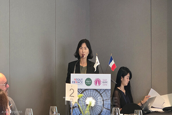 프랑스관광청과 파리지역관광청은 지난 4일 서울에서 ‘파리지역 관광 워크숍’을 개최하고 한국 시장 공략 강화에 나섰다. 정혜원 지사장. 사진/김효설 기자